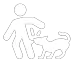 white dog bite icon